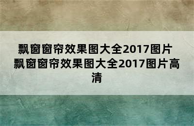 飘窗窗帘效果图大全2017图片 飘窗窗帘效果图大全2017图片高清